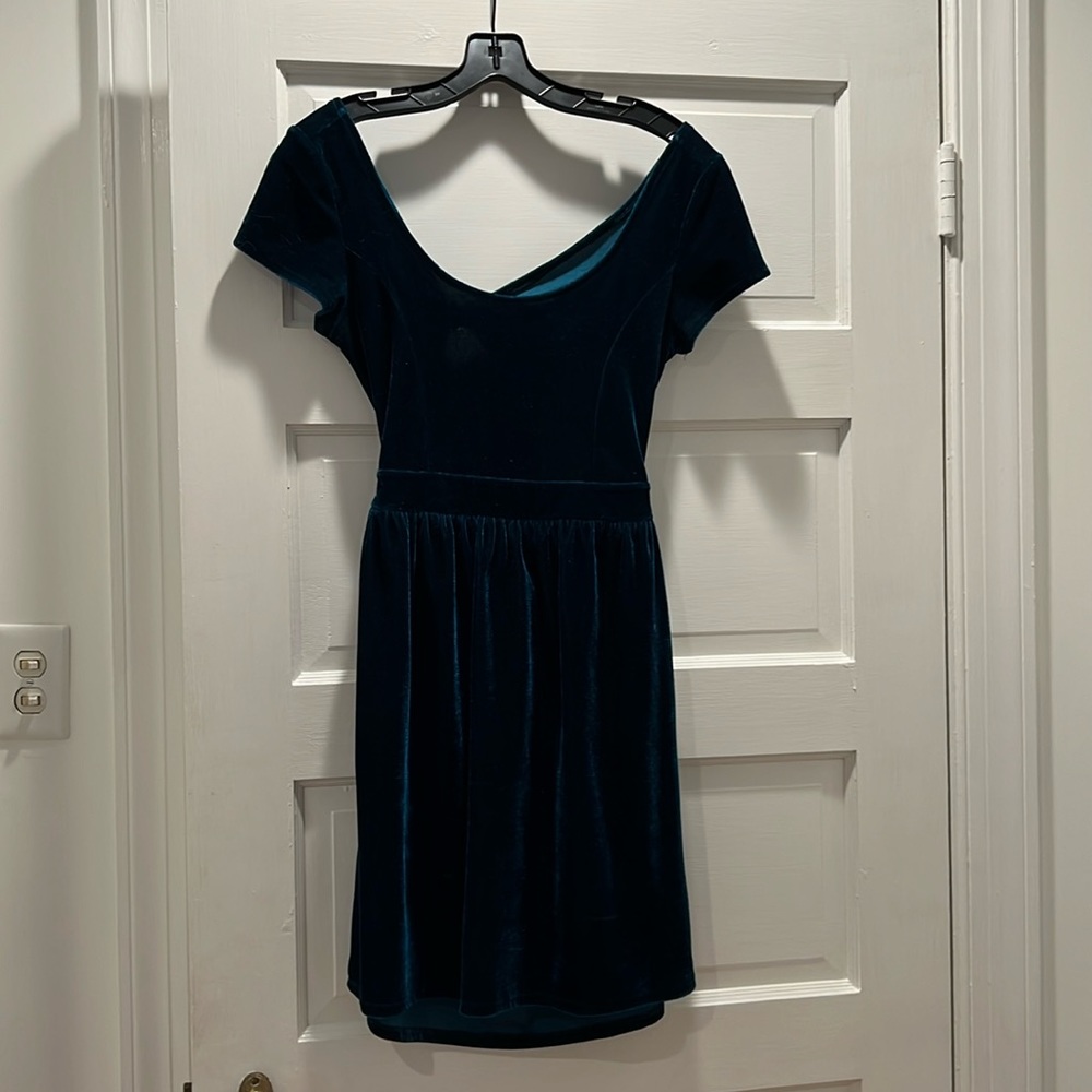 Velvet mini cocktail party dress